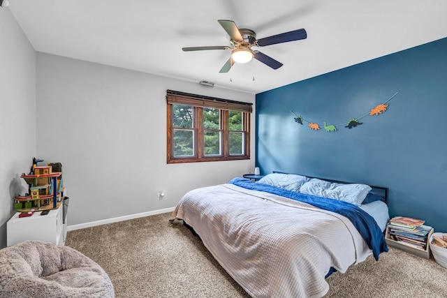 9822 W Pauling Rd, Monee, IL 60449 - bedroom with carpet flooring and ceiling fan