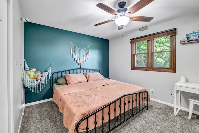 9822 W Pauling Rd, Monee, IL 60449 - bedroom featuring carpet flooring and ceiling fan