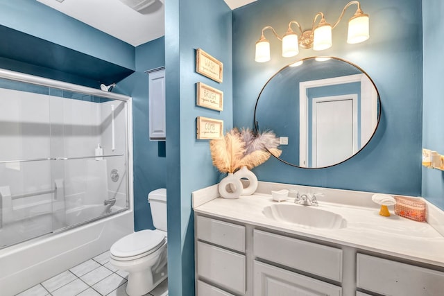 9822 W Pauling Rd, Monee, IL 60449 - full bathroom featuring vanity, tile patterned flooring, and bathing tub / shower combination