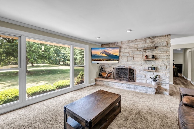 9822 W Pauling Rd, Monee, IL 60449 - living room with crown molding and wood finished floors