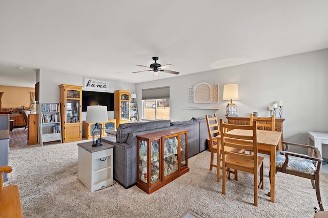 1075 Christine Ln, Antioch, IL 60002 - living area with carpet floors and ceiling fan