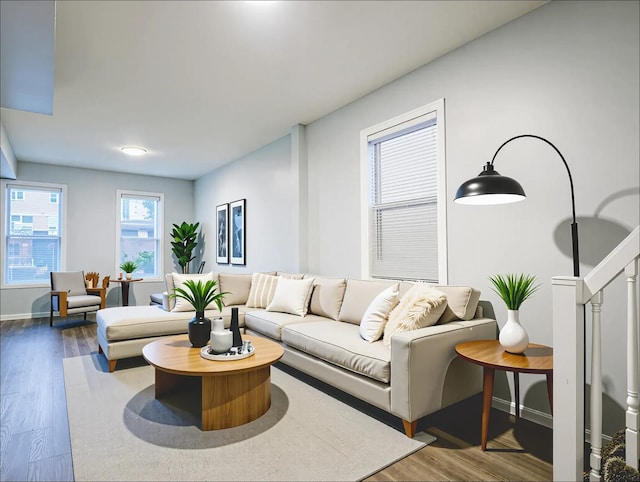 1406 N Artesian Ave, Chicago, IL 60622 - living room with wood finished floors and baseboards