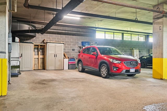 101 Bar Harbour Rd Unit 5N, Schaumburg, IL 60193 - parking deck with concrete block wall