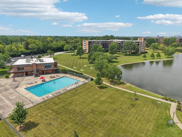 101 Bar Harbour Rd Unit 5N, Schaumburg, IL 60193 - community pool with a yard and a water view