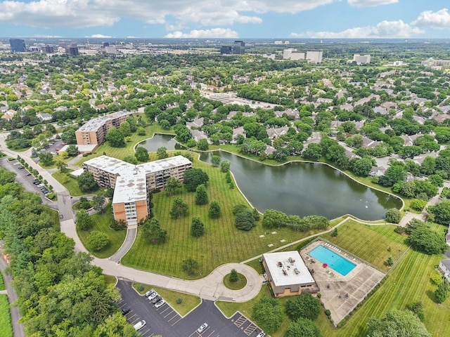 101 Bar Harbour Rd Unit 5N, Schaumburg, IL 60193 - drone / aerial view of a large body of water and a pool