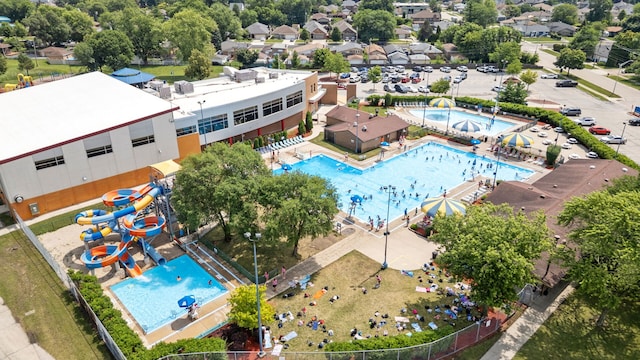 8424 Moody Ave, Burbank, IL 60459 - bird's eye view of a pool