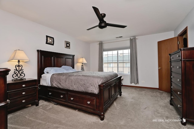 78 Thomas Ct, Grayslake, IL 60030 - bedroom featuring light colored carpet and a ceiling fan