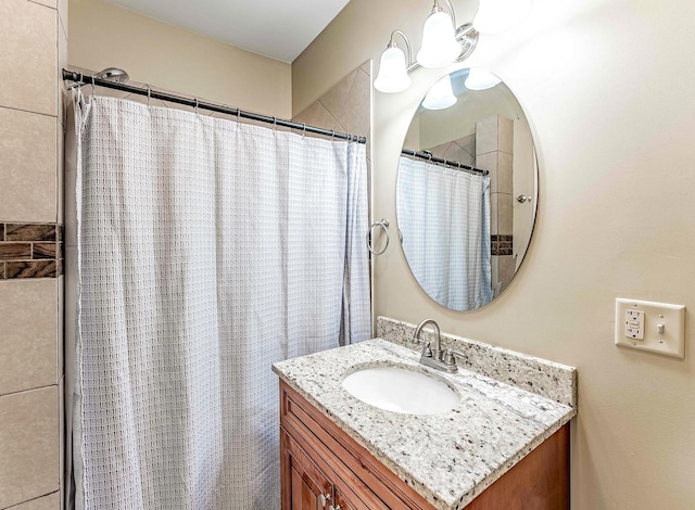 3139 Ridgeland Ave, Berwyn, IL 60402 - bathroom with vanity and a shower with shower curtain