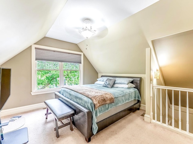 3139 Ridgeland Ave, Berwyn, IL 60402 - bedroom with carpet floors, lofted ceiling, and a ceiling fan
