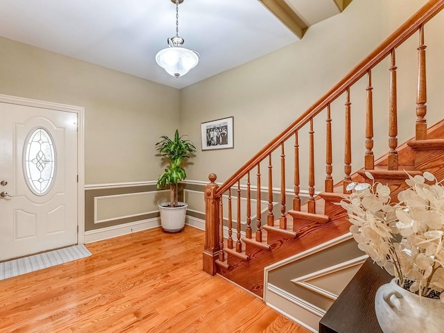 3139 Ridgeland Ave, Berwyn, IL 60402 - foyer featuring wood finished floors and stairs