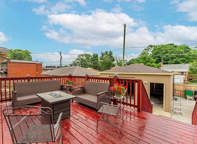 3139 Ridgeland Ave, Berwyn, IL 60402 - deck featuring an outdoor living space with a fire pit