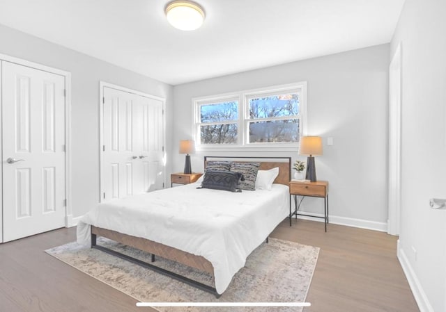 1933 Birch St, Des Plaines, IL 60018 - bedroom featuring wood finished floors and two closets