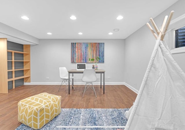 1933 Birch St, Des Plaines, IL 60018 - home office featuring wood finished floors and recessed lighting