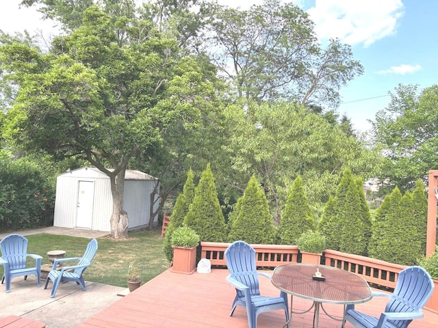 1933 Birch St, Des Plaines, IL 60018 - deck with a storage unit and outdoor dining area