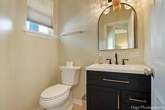548 Legend Ln, Mchenry, IL 60050 - bathroom with vanity and a chandelier