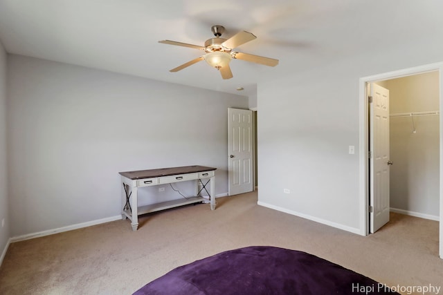 548 Legend Ln, Mchenry, IL 60050 - carpeted bedroom with a ceiling fan and a walk in closet