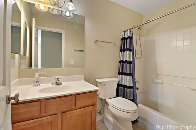 548 Legend Ln, Mchenry, IL 60050 - bathroom featuring vanity, shower / tub combo with curtain, and tile patterned flooring