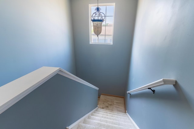 1521 Silverstone Dr Unit 3, Carpentersville, IL 60110 - staircase featuring baseboards and carpet
