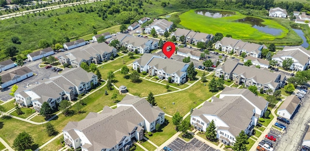 1521 Silverstone Dr Unit 3, Carpentersville, IL 60110 - aerial view of residential area featuring a large body of water