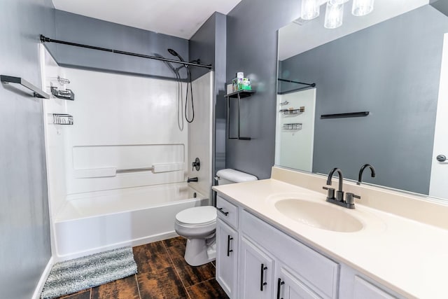 1521 Silverstone Dr Unit 3, Carpentersville, IL 60110 - full bath with vanity, wood finished floors, and bathtub / shower combination