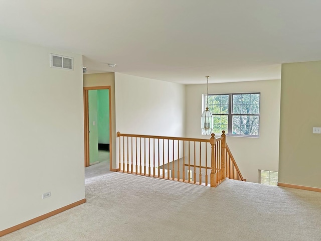 6814 Sahara Dr, Plainfield, IL 60586 - hallway with carpet and an upstairs landing