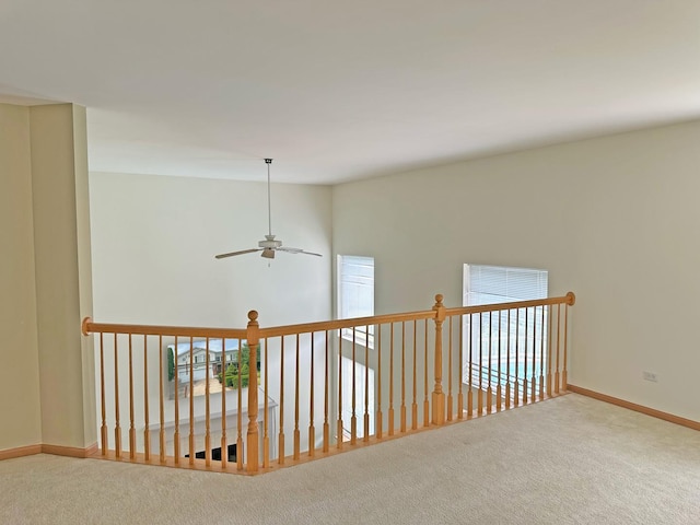 6814 Sahara Dr, Plainfield, IL 60586 - corridor featuring carpet floors and baseboards