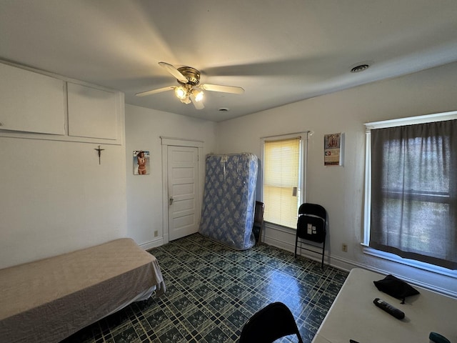 368 N Hickory St, Joliet, IL 60435 - bedroom featuring dark flooring and ceiling fan