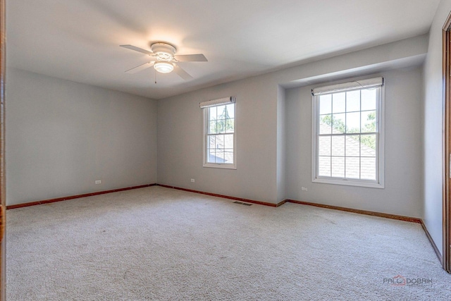 851 Sutton Ct, Lincolnshire, IL 60069 - unfurnished room with carpet and a ceiling fan