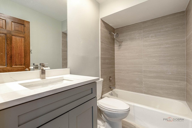 851 Sutton Ct, Lincolnshire, IL 60069 - bathroom with tub / shower combination and vanity