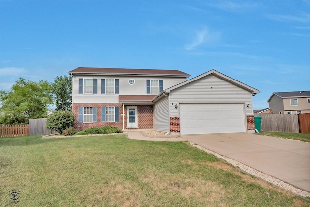 1112 Kim Ct, Joliet, IL 60431 - view of front of home with a garage, driveway, and brick siding