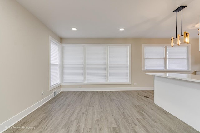 15223 Cottage Grove Ave, Dolton, IL 60419 - unfurnished living room featuring light wood finished floors and recessed lighting
