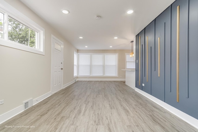 15223 Cottage Grove Ave, Dolton, IL 60419 - empty room with light wood-style floors, plenty of natural light, and recessed lighting
