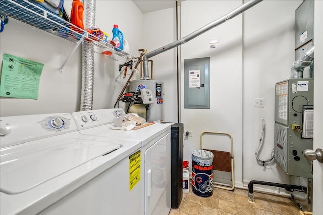 2201 Concord Dr Unit 2201, Mchenry, IL 60050 - laundry room with electric water heater, washer and dryer, and electric panel