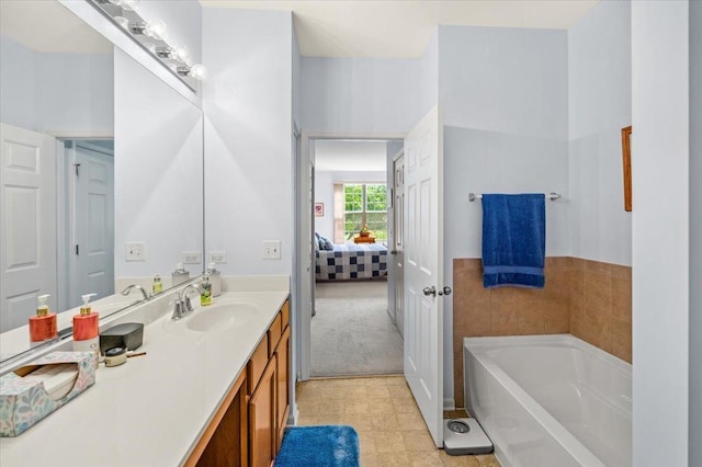 2201 Concord Dr Unit 2201, Mchenry, IL 60050 - ensuite bathroom with a garden tub, vanity, and tile patterned flooring