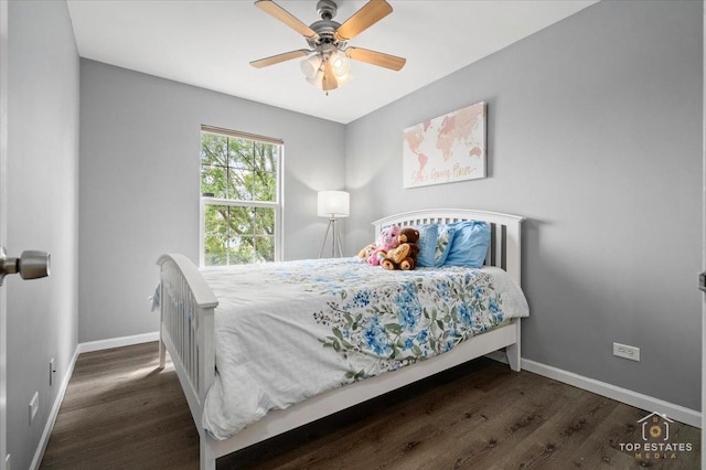 2039 Muirfield Dr, Yorkville, IL 60560 - bedroom with wood finished floors and ceiling fan
