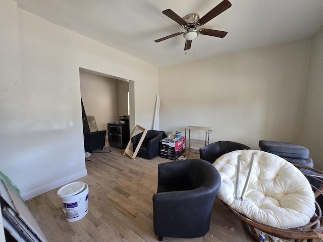 426 N Trumbull Ave, Chicago, IL 60624 - living area with ceiling fan and wood finished floors