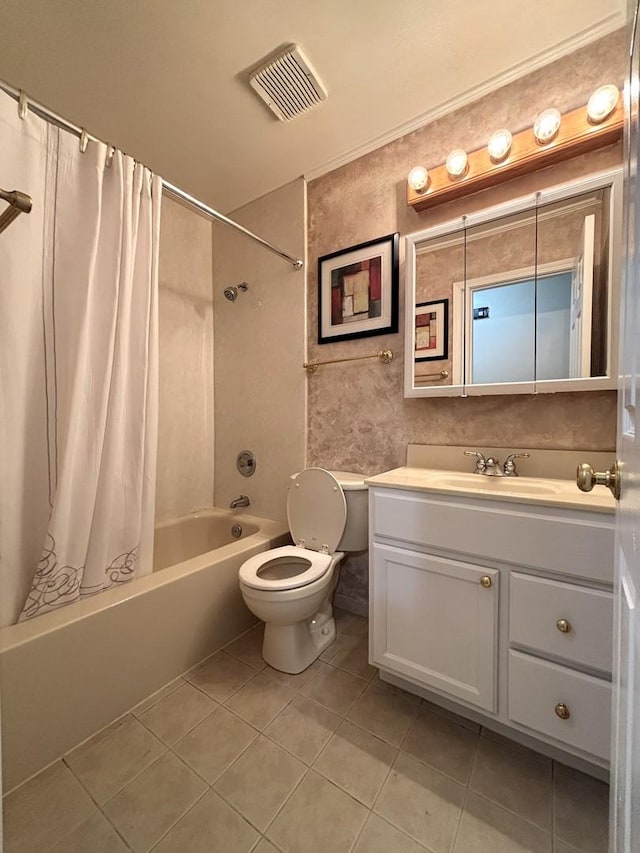 2S651 Ashley Dr, Glen Ellyn, IL 60137 - full bath featuring tile patterned flooring, shower / tub combo, and vanity