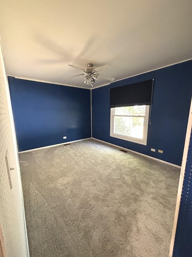 2S651 Ashley Dr, Glen Ellyn, IL 60137 - carpeted spare room with ceiling fan and baseboards