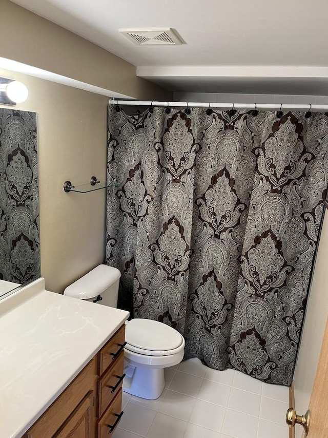 2020 Saint Regis Dr Unit 501, Lombard, IL 60148 - full bathroom with vanity, tile patterned flooring, and a shower with curtain