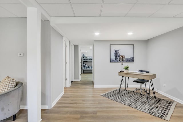 31340 N Liberty Rd, Grayslake, IL 60030 - office space featuring light wood-style floors, recessed lighting, and a drop ceiling