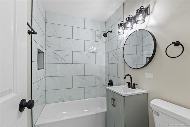 214 Marquette St, Park Forest, IL 60466 - full bathroom featuring vanity and bathtub / shower combination