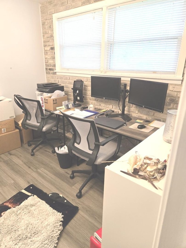 452 S Walnut St, Bensenville, IL 60106 - office area featuring wood finished floors