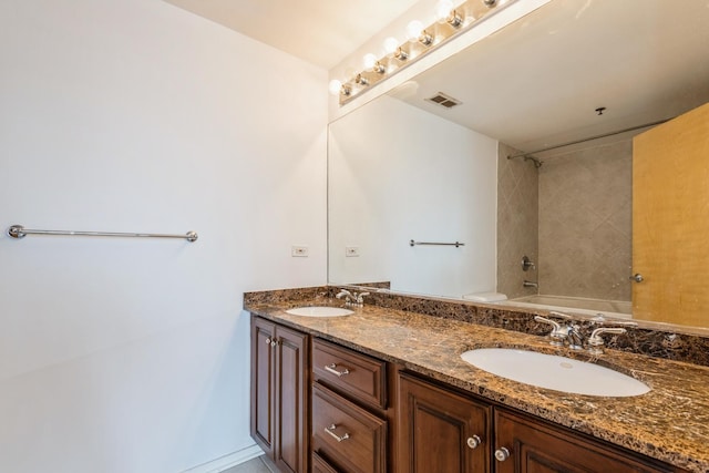 6 S Laflin St Unit 712, Chicago, IL 60607 - full bathroom with double vanity and tub / shower combination