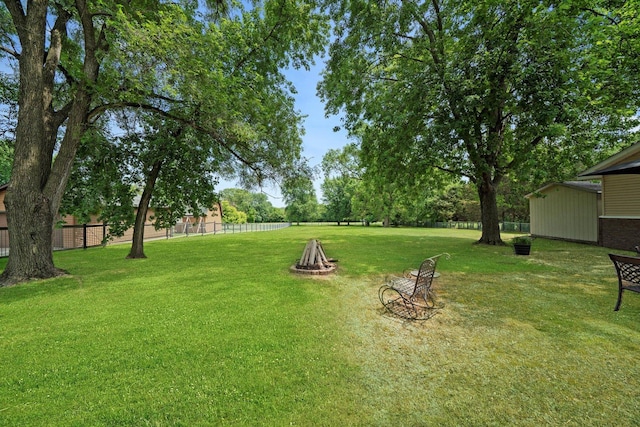 17011 Le Claire Ave, Tinley Park, IL 60477 - view of yard featuring a fire pit