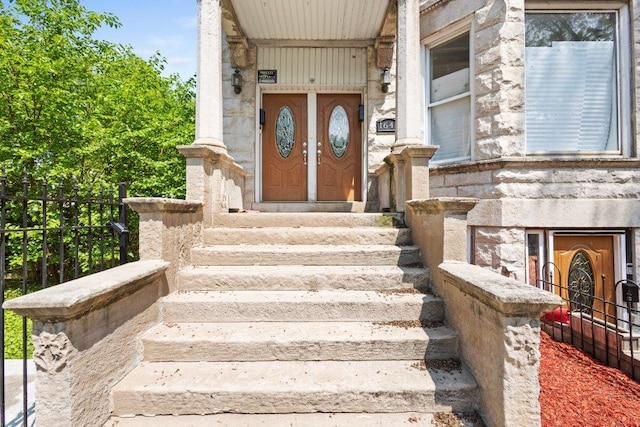 1643 S Millard Ave, Chicago, IL 60623 - property entrance with stone siding