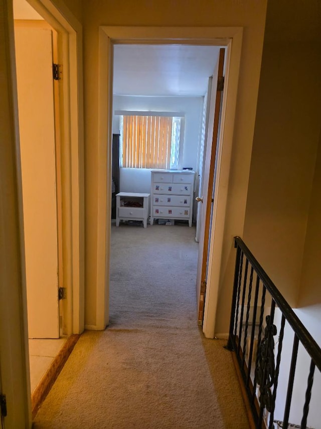 264 Bay St, Wood Dale, IL 60191 - hallway with carpet flooring and an upstairs landing