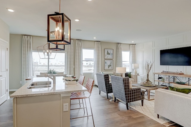 1647 Patterson Ave, North Aurora, IL 60542 - dining area featuring light wood-style floors and recessed lighting