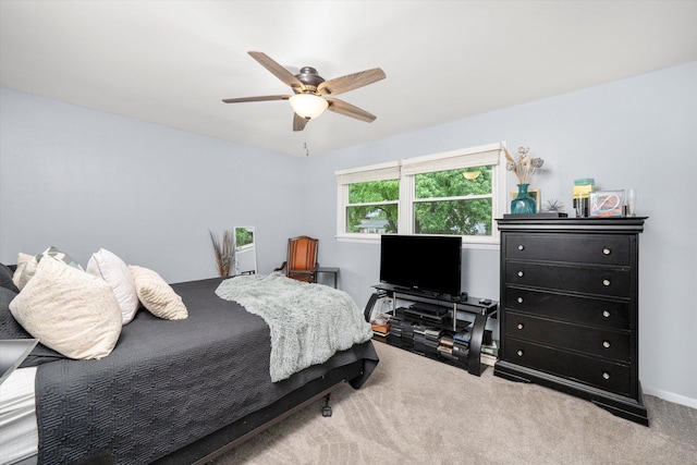 1033 W Indiana St, Glenwood, IL 60425 - carpeted bedroom featuring ceiling fan and baseboards