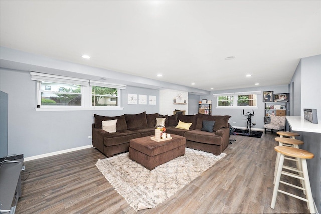 1033 W Indiana St, Glenwood, IL 60425 - living area featuring wood finished floors and recessed lighting