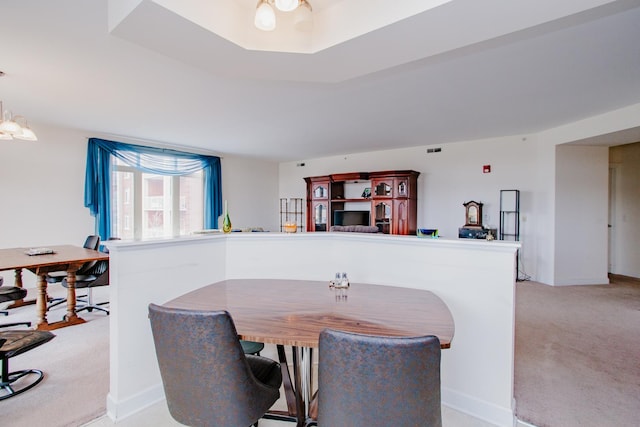 8300 Callie Ave Unit 314, Morton Grove, IL 60053 - dining space with light colored carpet and baseboards